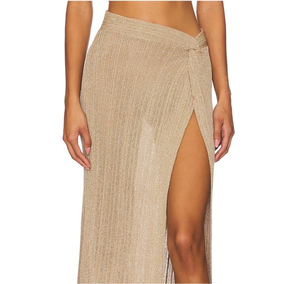 L*SPACE Gold Women's Skirt - Picture 1 of 4